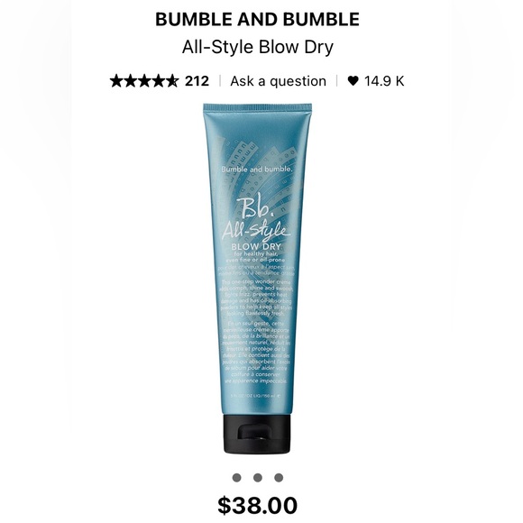 ⚡️⚡️FLASH SALE $30⚡️⚡️Bb All Style Blow Dry Heat Protective Creme - Picture 3 of 8